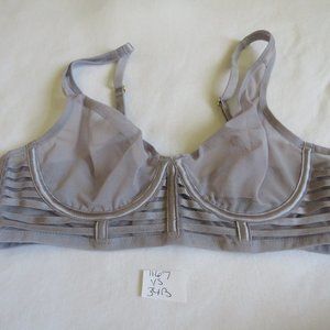 Victoria's Secret Unlined Plunge Gray Bra  1167 34B USED